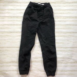 Black Cargo Joggers